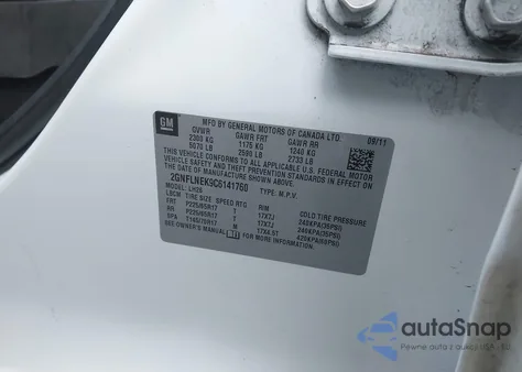 2012 Chevrolet Equinox 2Lt из США, поврежденный, VIN 2GNFLNEK9C6141760